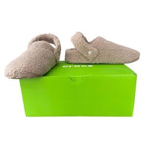 Crocs Classic Cozzzy Slipper Mushroom for Indoor comfort Unisex Women 10 Men 8